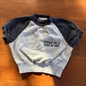 Essentials Fear Of God Kids Crew Neck Sweatshirt Beige